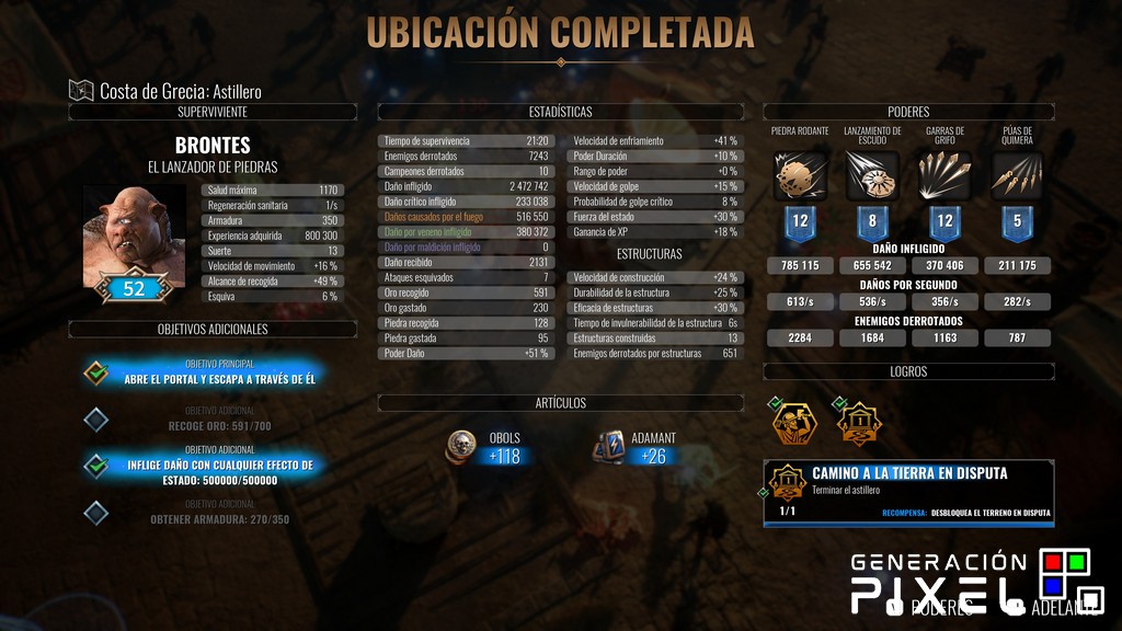 Avance de Achilles Survivor