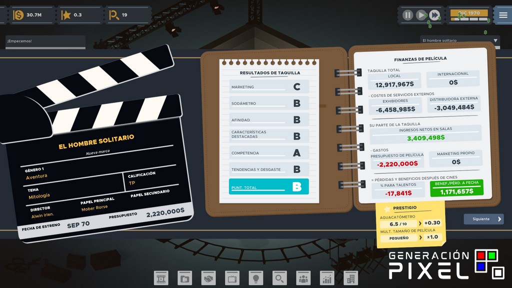 Análisis de The Executive: Movie Industry Tycoon