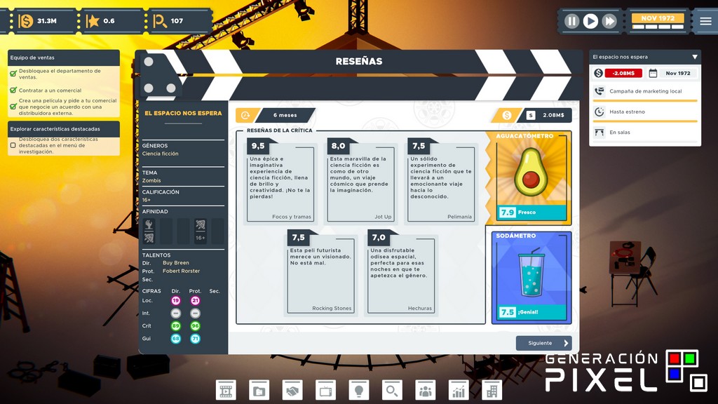 Análisis de The Executive: Movie Industry Tycoon