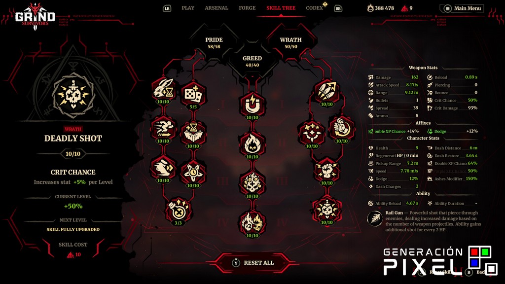 Análisis de Grind Survivors